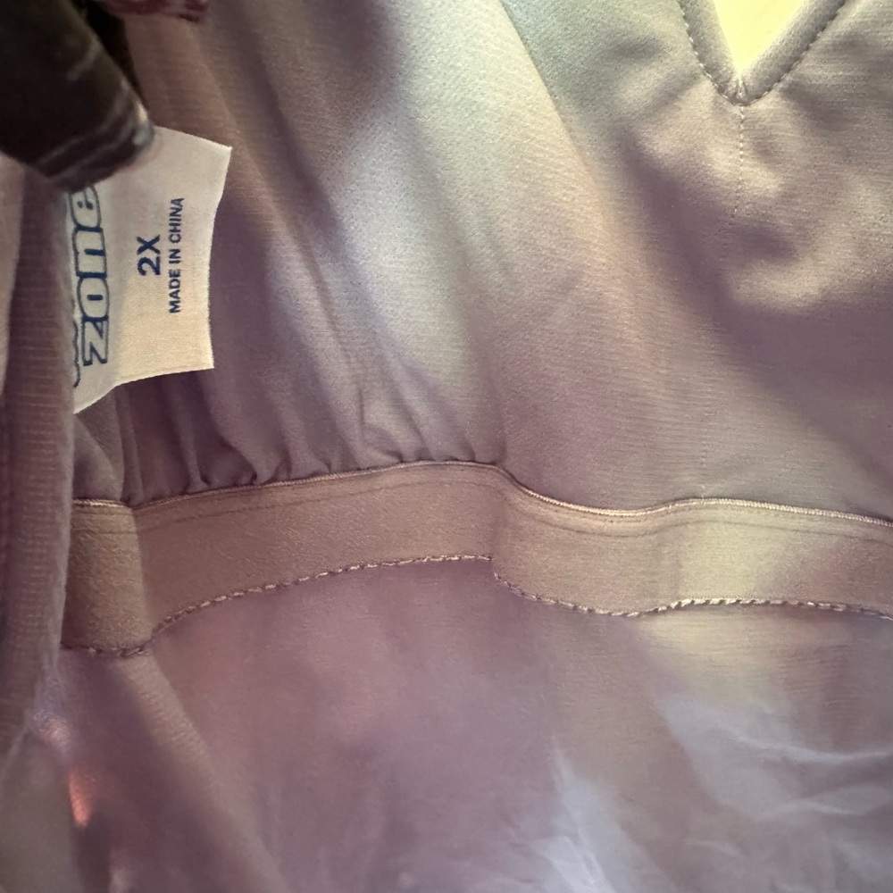 Wave Zone One-Piece Purple Lilac Silver Floral Bathing Suit Ruffle 2X - Picture 6 of 9